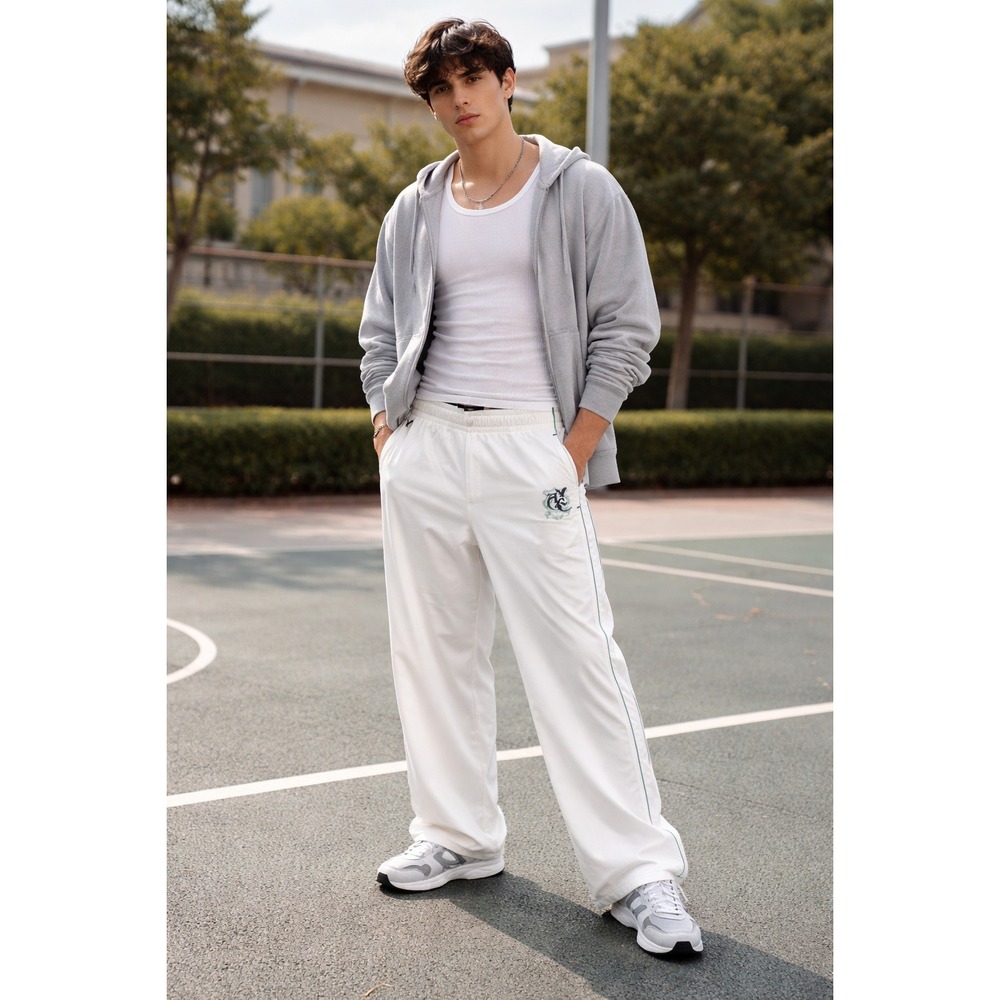 American Eagle Track Pants Mens XL Wide Leg Sweatpants Jogger Gym Preppy 90s Y2K